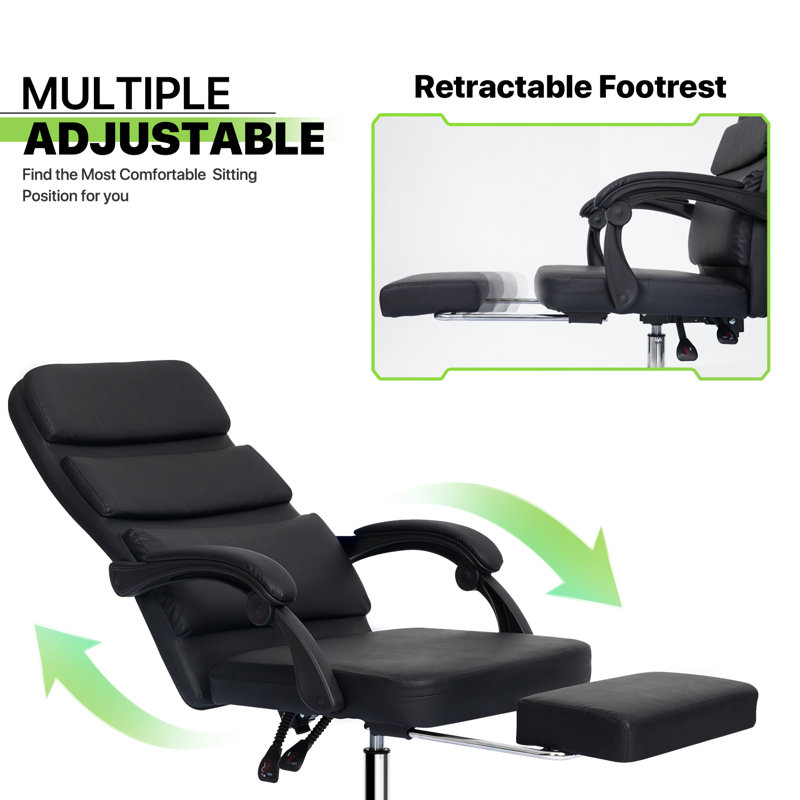 Brayden Studio® Baumgarner Office Leather Executive Chair Brayden Studio® Baumgarner Office Leather Executive Chair